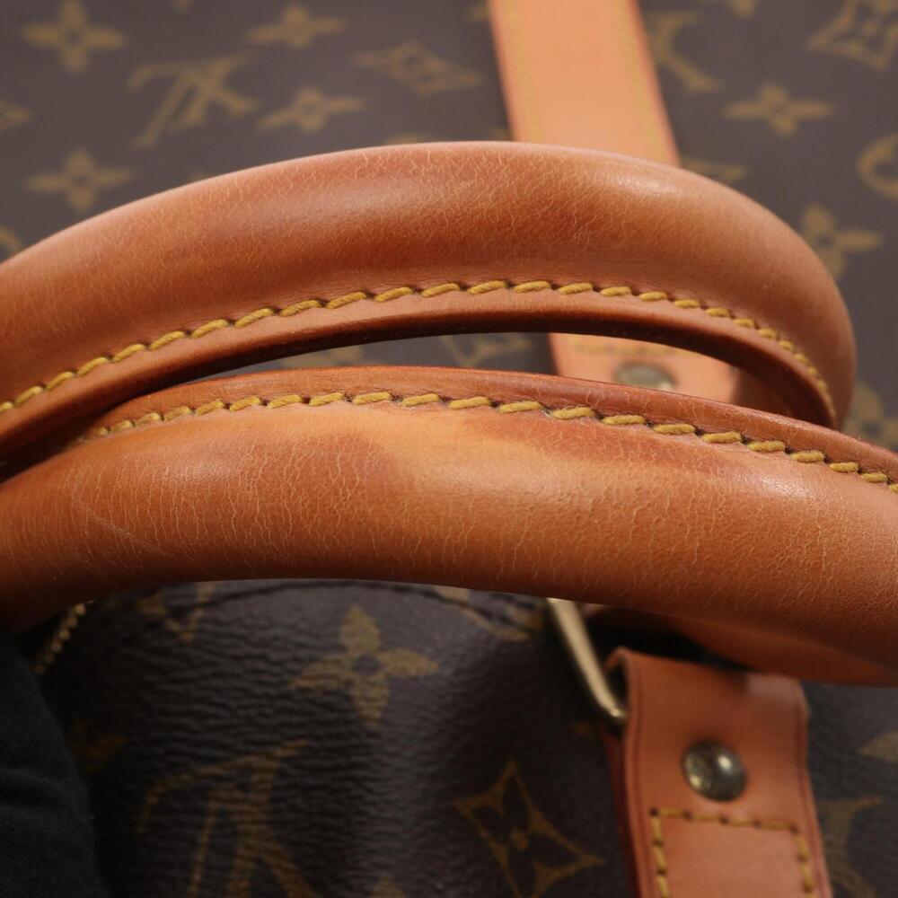 LOUIS VUITTON Brown Monogram Leather Keepall 55 Boston Bag - Picture 10 of 11